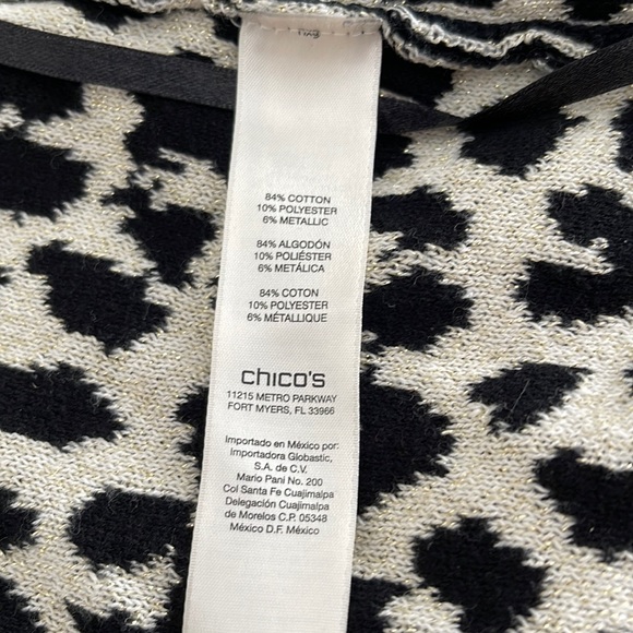 Leopard/gold Print Cardigan, size 2 - Picture 4 of 11
